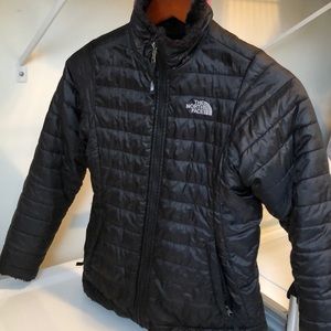 Girls reversible mossbud Northface jacket